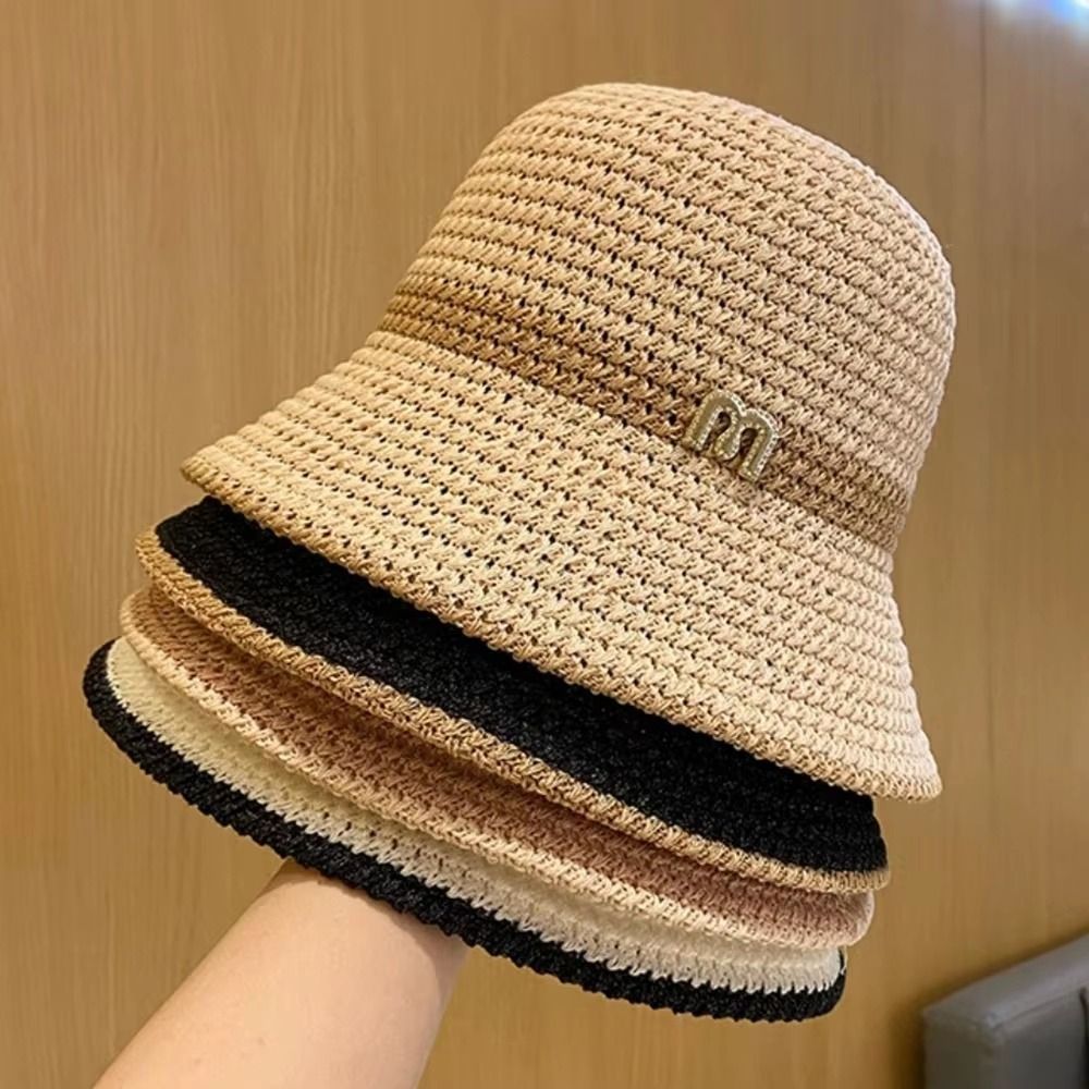 Elegante arco pescador chapéu  - Bucket Hat Straw avaliação e preço