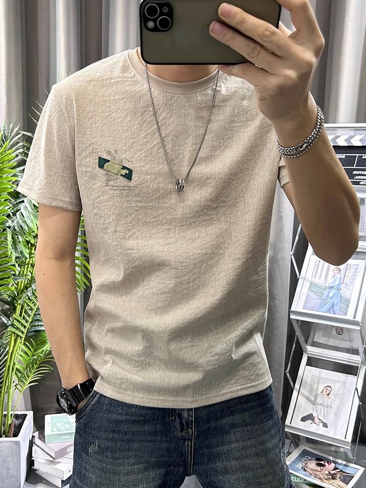 T-shirt gráfica Harajuku branc - Short Linen Drawstring avaliação e preço