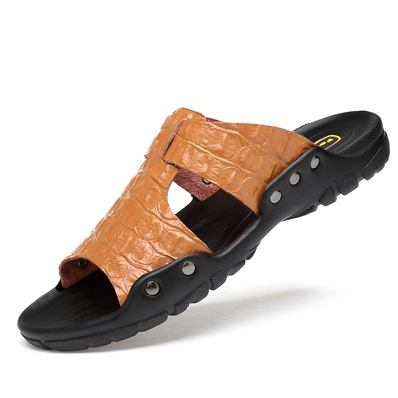 Sandálias de couro masculinas  - Flip Flop Leather Men avaliação e preço