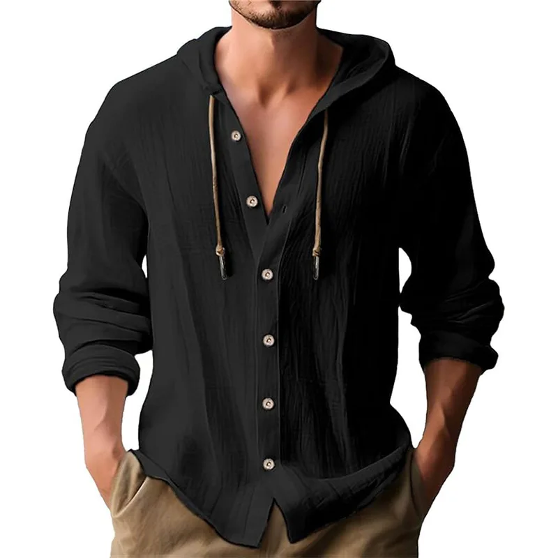 Camisa masculina casual de man - Short Linen Drawstring avaliação e preço