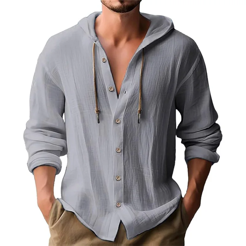 Camisa masculina casual de man - Short Linen Drawstring avaliação e preço
