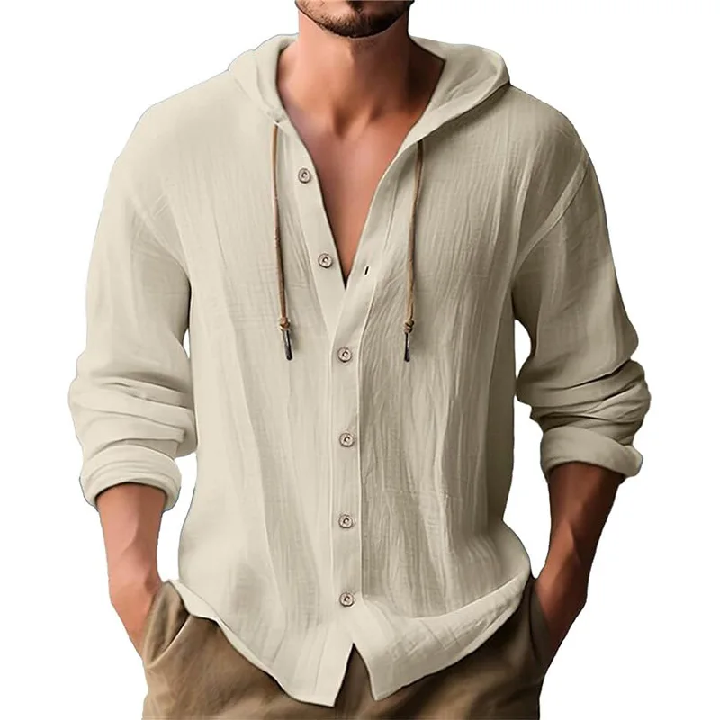 Camisa masculina casual de man - Short Linen Drawstring avaliação e preço