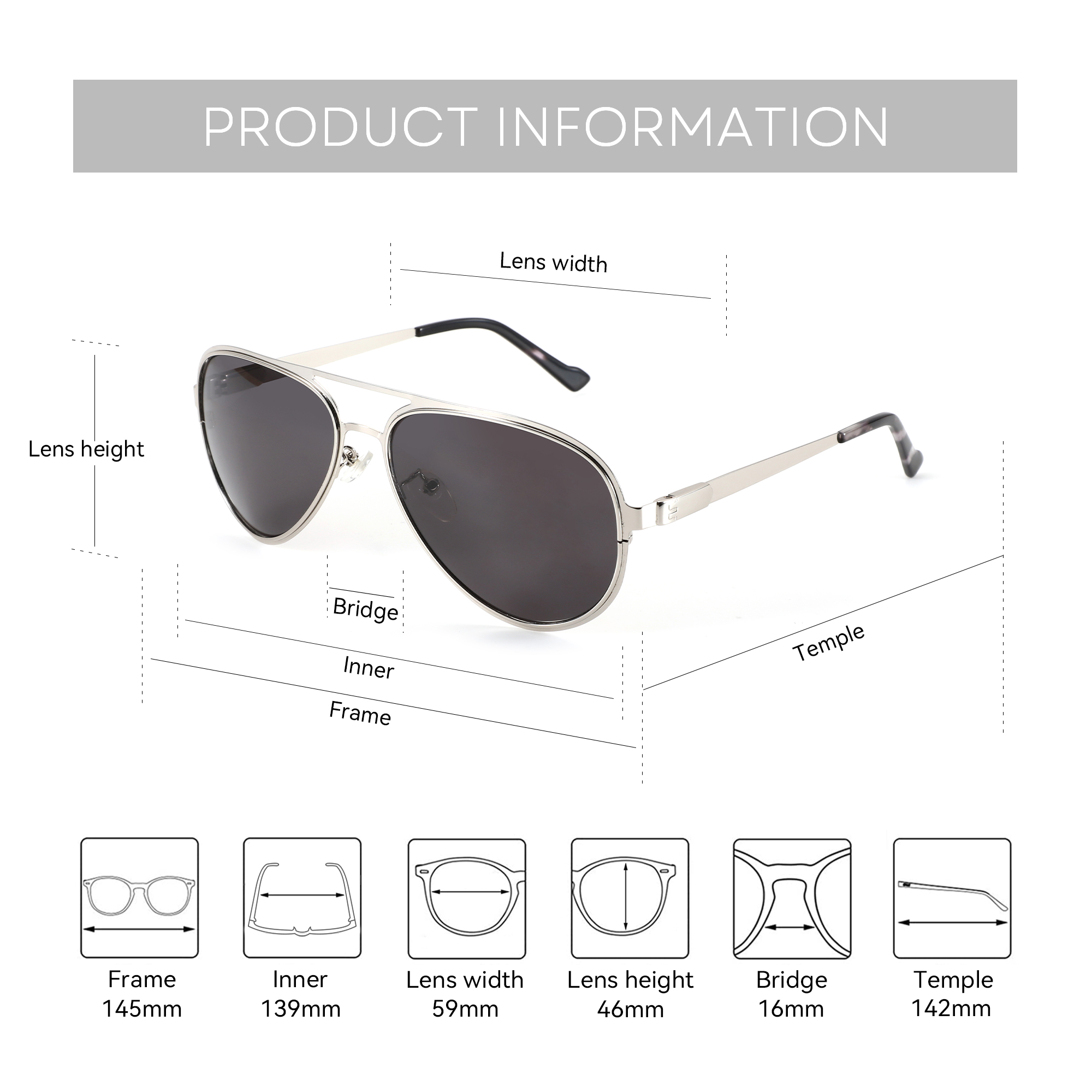Bluemoky xl tamanho alta acolc - Sunglasses Aviator Polarized avaliação e preço