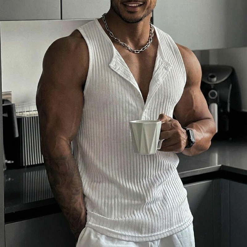 Regata Esportiva de Cor Sólida - Tank Top Muscle avaliação e preço