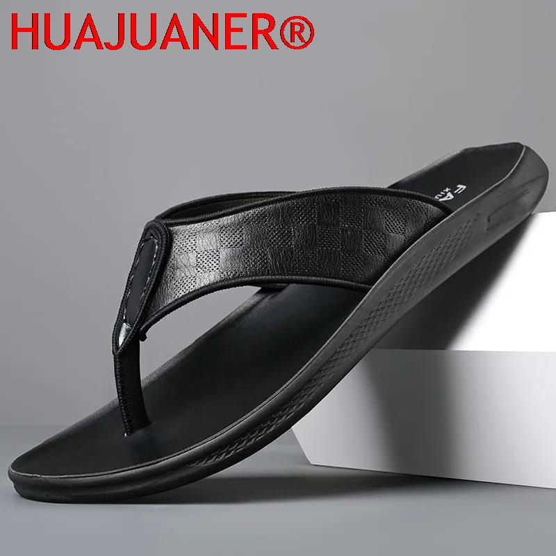 Sandálias Casuais Masculinas p - Flip Flop Leather Men avaliação e preço